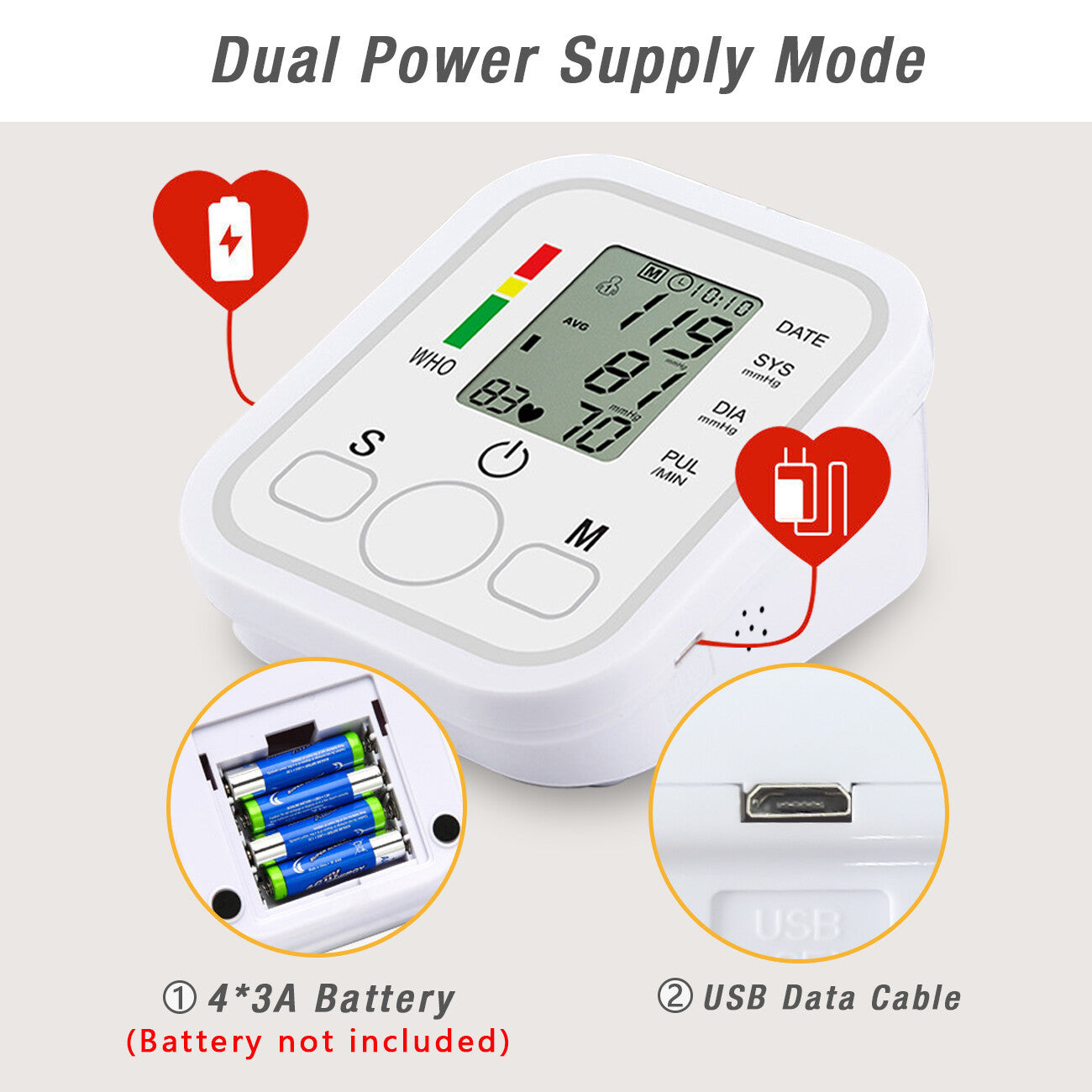 Automatic Upper Arm Blood Pressure Monitor with Voice
