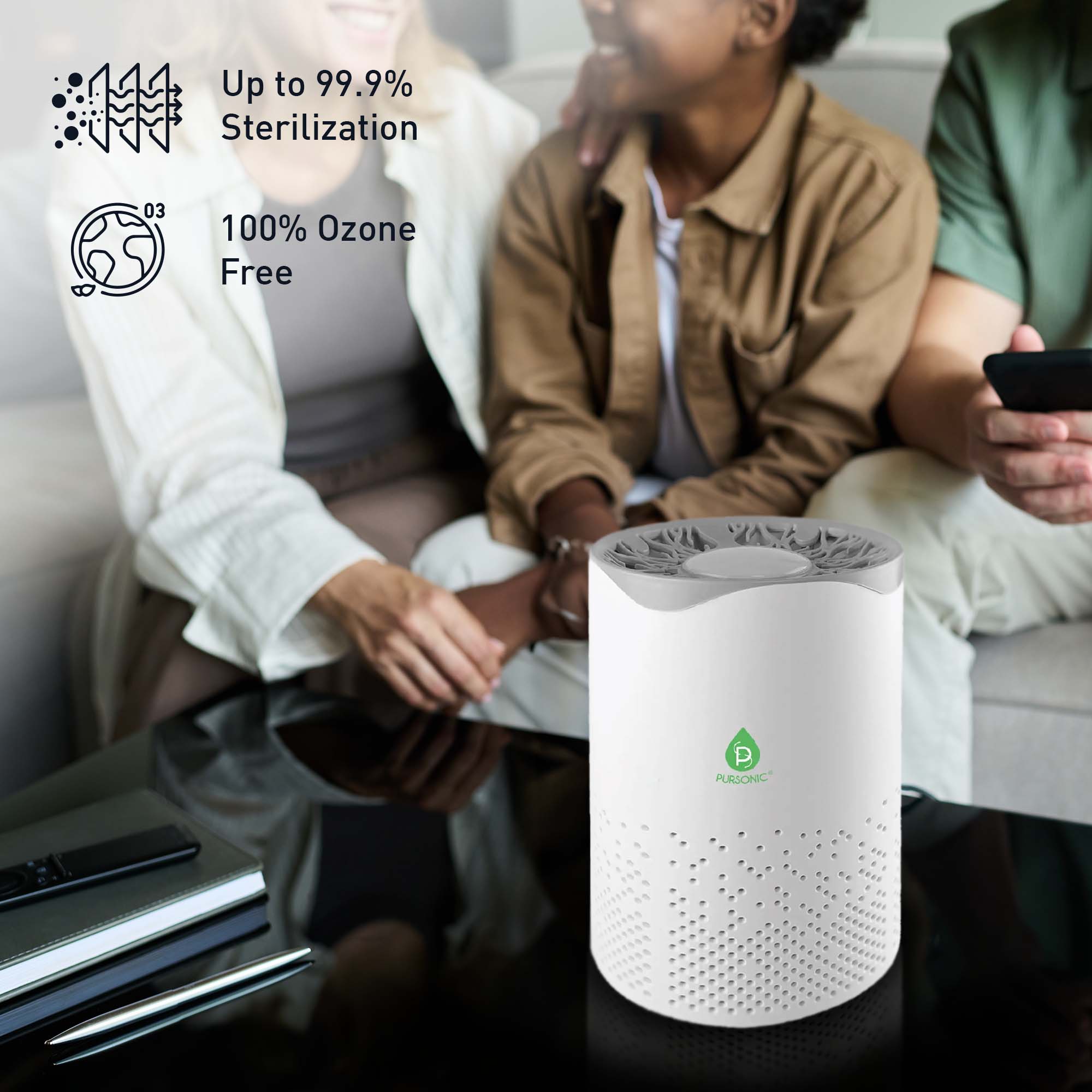 Pursonic Air Purifier with Essential Oils Set