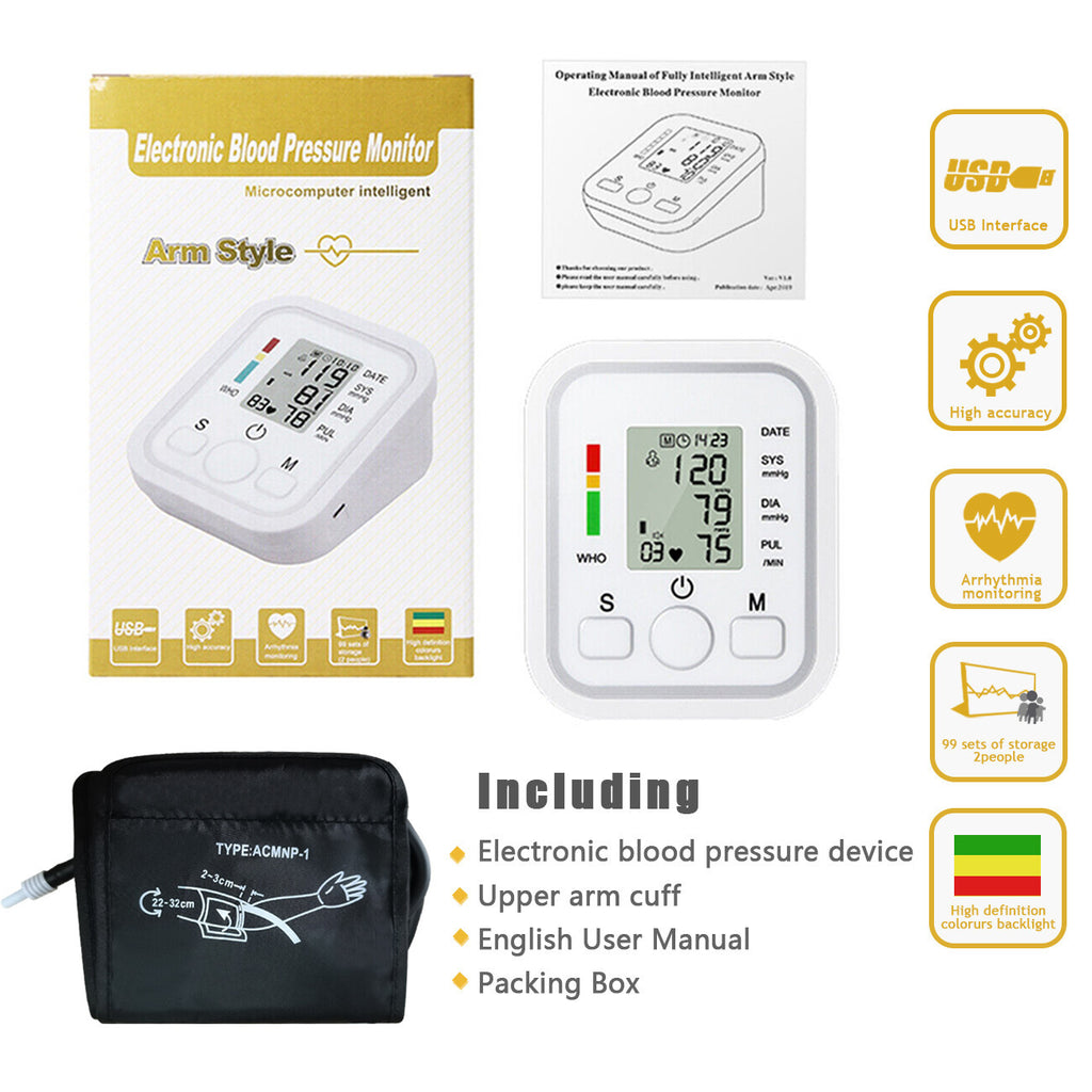 Automatic Upper Arm Blood Pressure Monitor with Voice