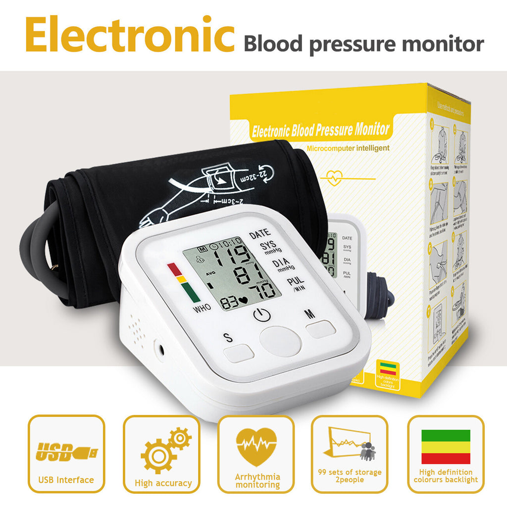 Automatic Upper Arm Blood Pressure Monitor with Voice