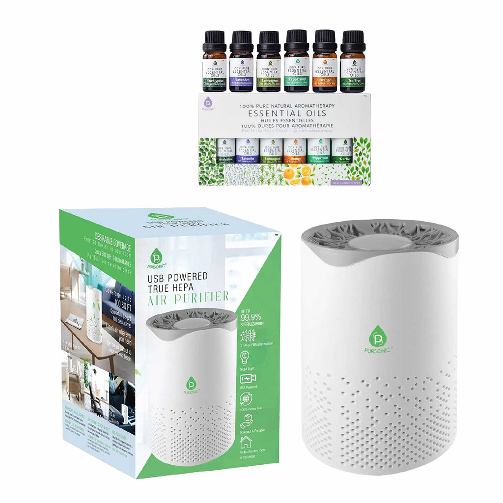 Pursonic Air Purifier with Essential Oils Set