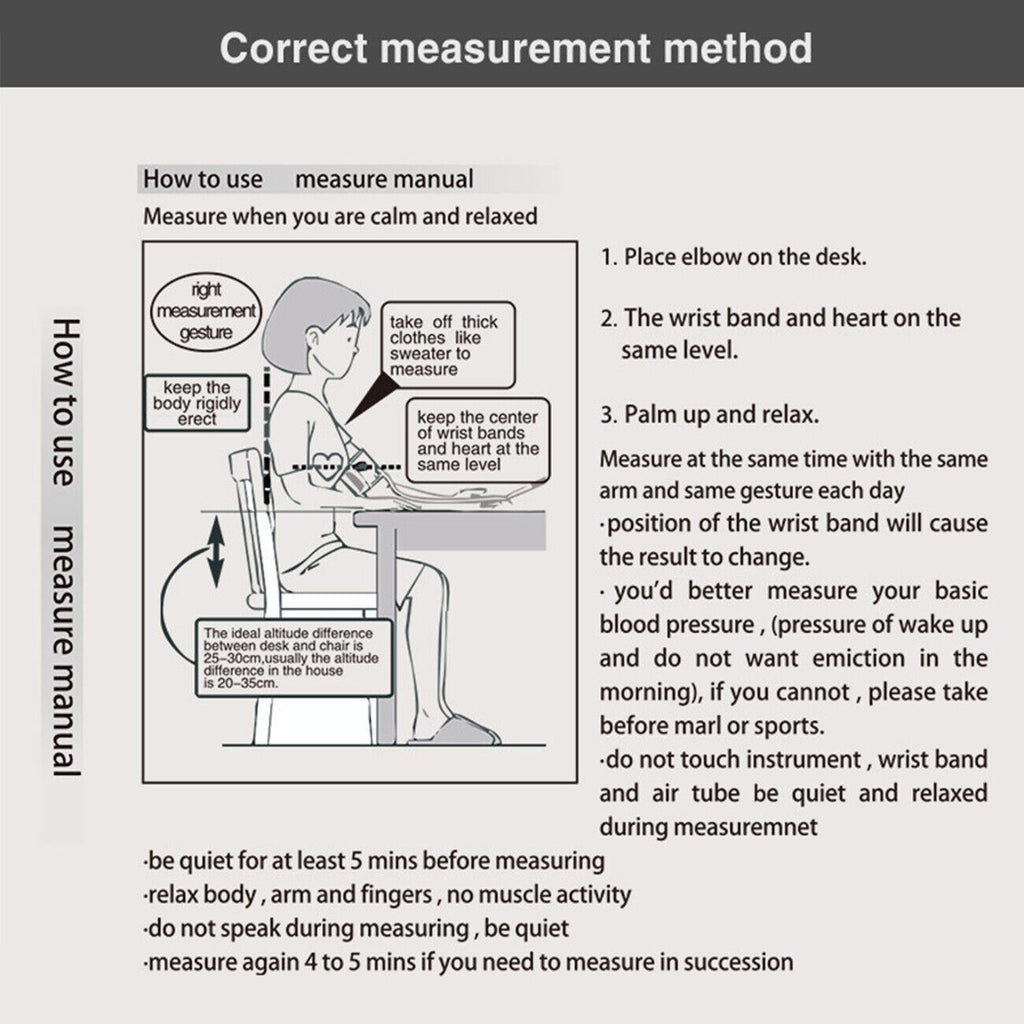 Automatic Upper Arm Blood Pressure Monitor with Voice