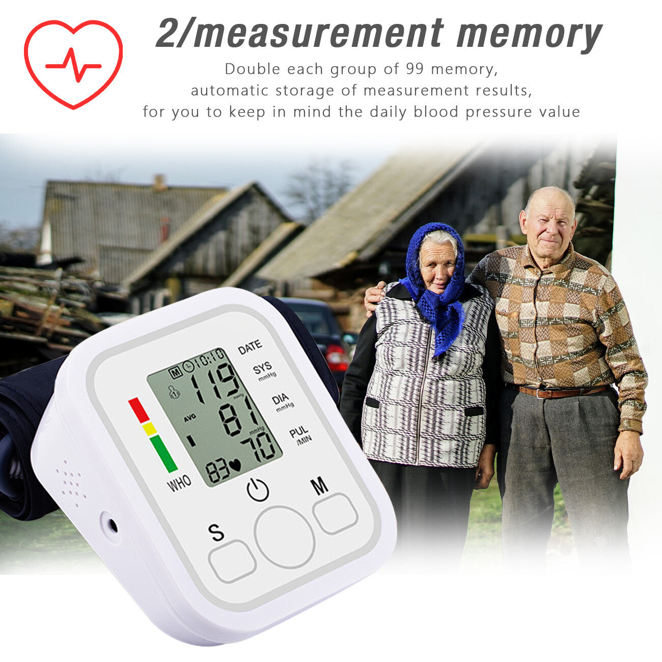 Automatic Upper Arm Blood Pressure Monitor with Voice