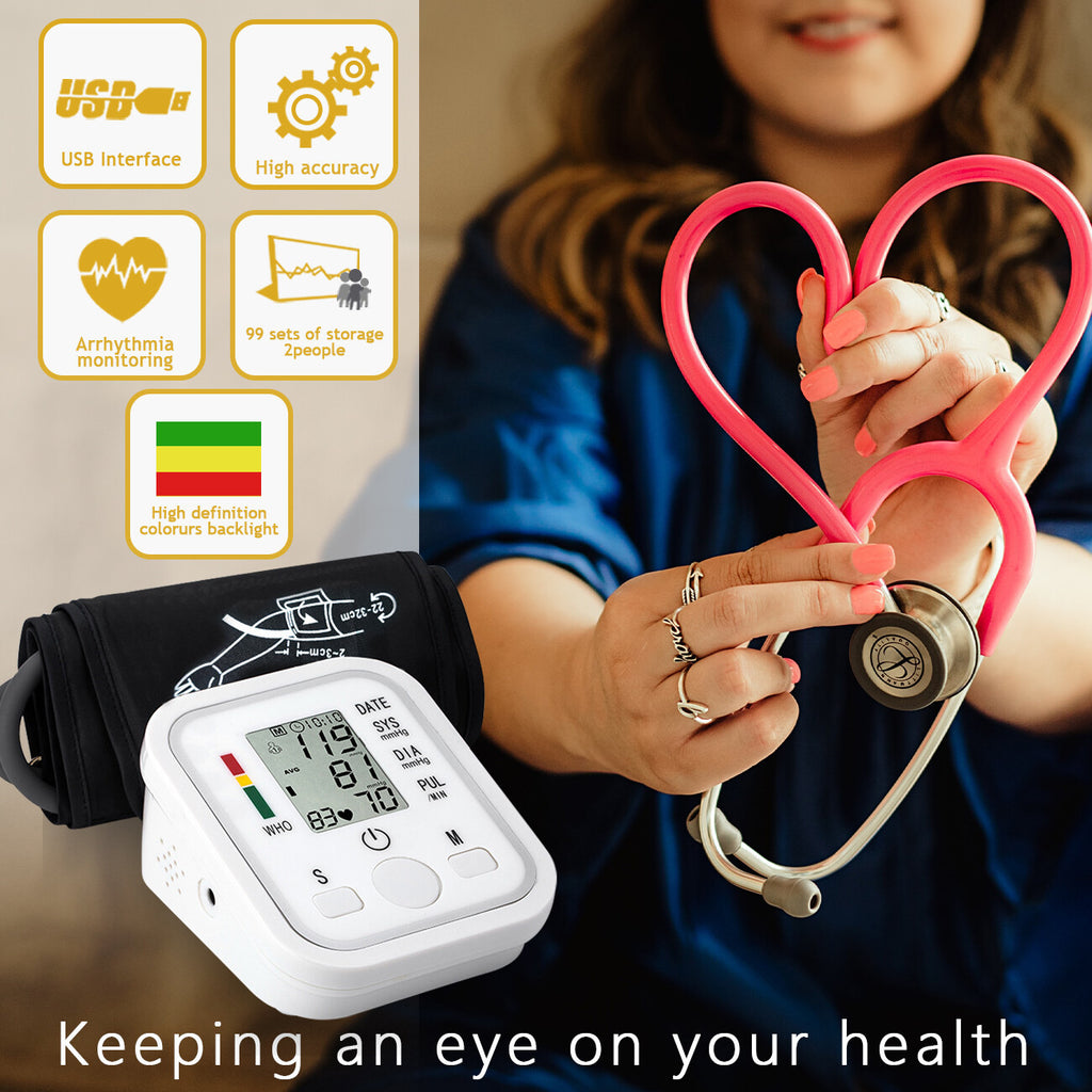 Automatic Upper Arm Blood Pressure Monitor with Voice